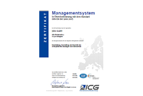Zertifikat EN ISO 9001:2015